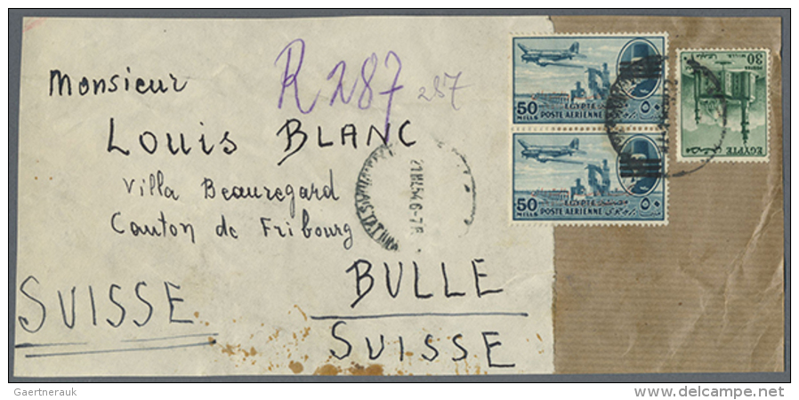 1900/1970, Over 400 Letters, Postcards And Postal Stationary From Egypt, Mainly One Correspondence Sent To Bulle In... - Andere & Zonder Classificatie