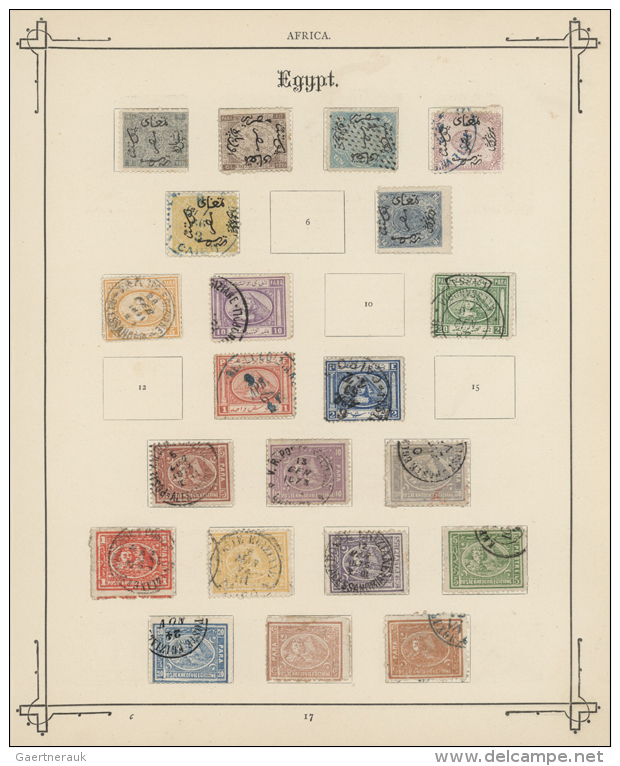 1866/1880 (ca.), Used And Mint Collection On Album Pages, From Six Values 1st Issue (excl. 5p. Rose), Following... - Autres & Non Classés