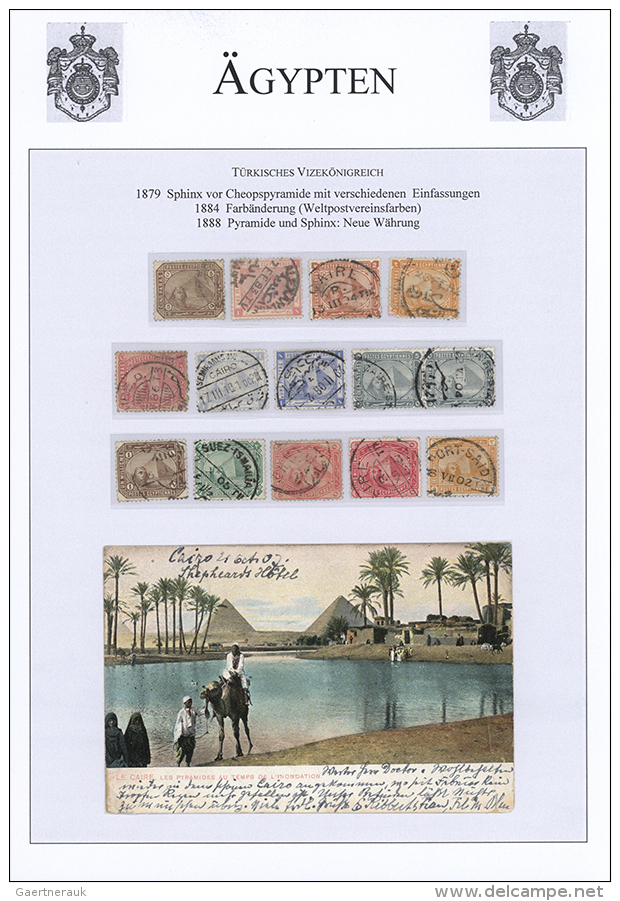 1866-1971, Kleine Studiensammlung Mit Marken, Ganzsachen Und Briefen Im Hefter, Dabei Nette Stempel, Ansichtskarten... - Other & Unclassified