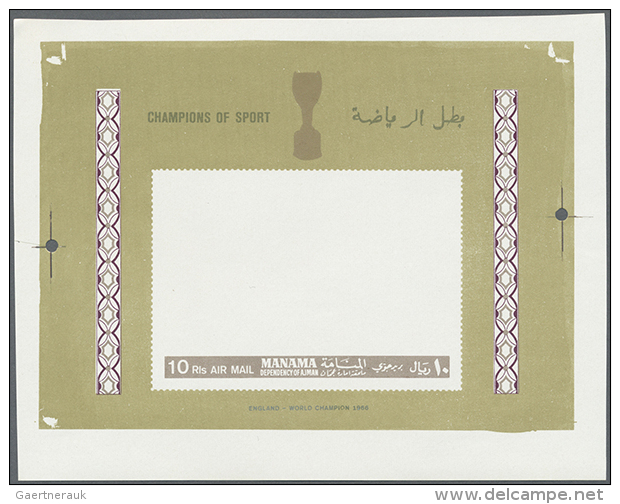 1970 (ca.), Zwei Blocks F&uuml;r Fu&szlig;ball-WM Als Druckvorstufe Ohne Motiv.
1970 (approx), Two Blocks For The... - Manama