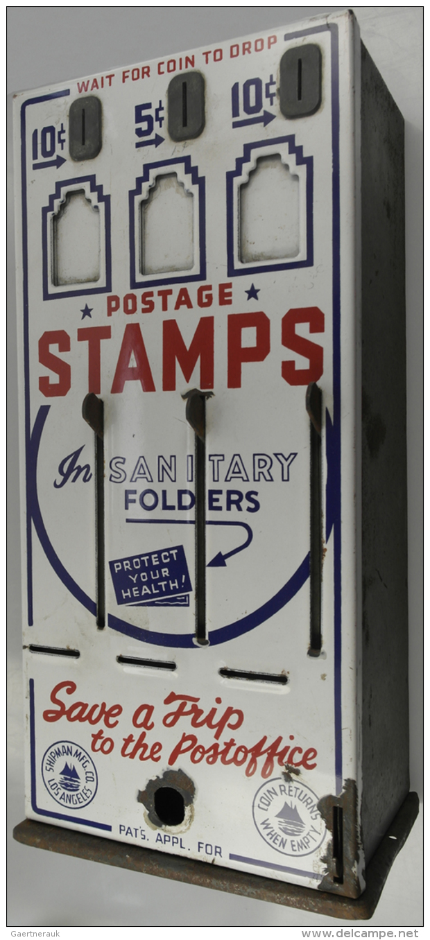 1950er, Wahrscheinlich: Briefmarkenautomat Aus Den USA Zum Ziehen Von 5 Und 10 Cent Marken. Aus... - Autres & Non Classés