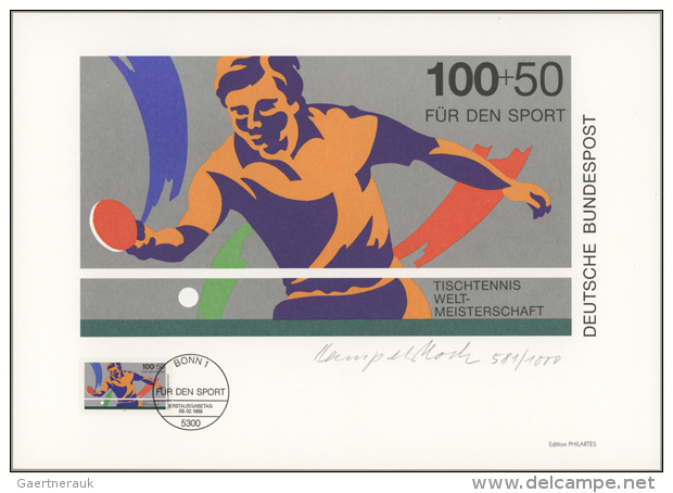 1989/1991, Philartes-Graphiken, Herrliche Sammlung Von 38 Verschiedenen Gro&szlig;formatigen Briefmarkengraphiken... - Other & Unclassified