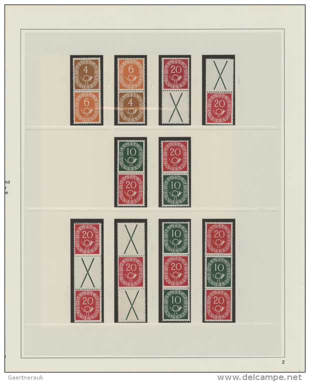 1951-2014, Postfrische Augenscheinlich Vollst&auml;ndige Sammlung In Sechs B&auml;nden, Dabei Posthorn ZD Zum Teil... - Se-Tenant
