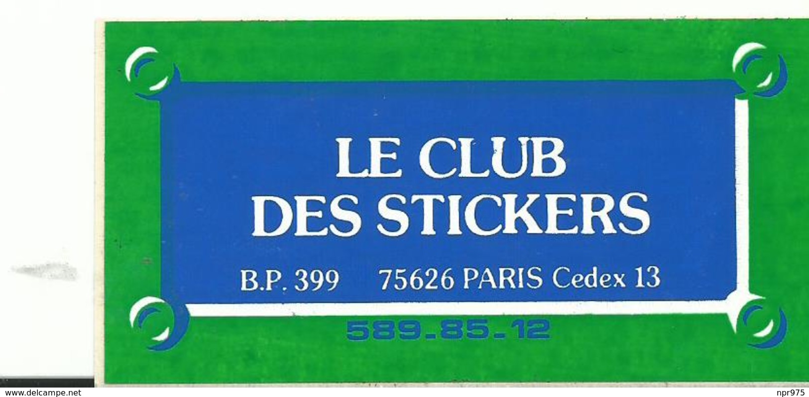 Auto -collant   Le Club Des Stickers - Autres & Non Classés