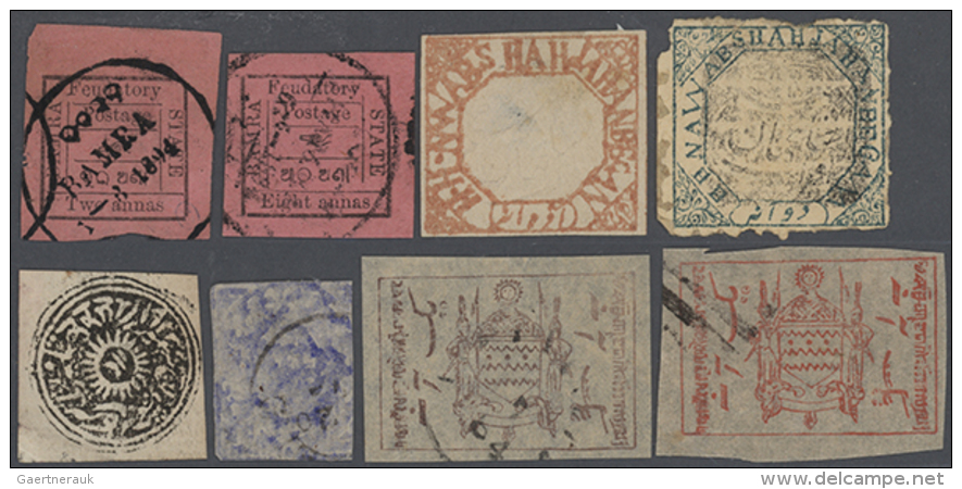1860-1940's Ca.: Collection Of About 400 Stamps From Indian Feudatory States (mostly), Convention States And A Few... - Autres & Non Classés
