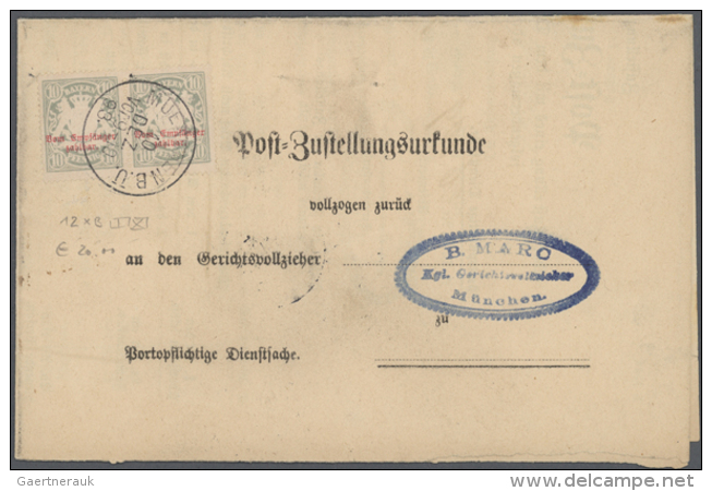 1880 - 1990 (ca.), Umfangreicher Bestand Von Belegen, U.a. Briefe Aus Bayern Mit Portofrankaturen, Deutsches Reich... - Autres & Non Classés