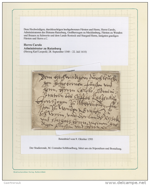 POSTGESCHICHTE STADT SCHWERIN (Mecklenburg): 1593/2005, Hervorragende Sammlung  Von Vielen Hundert Belegen Und Den... - Andere & Zonder Classificatie