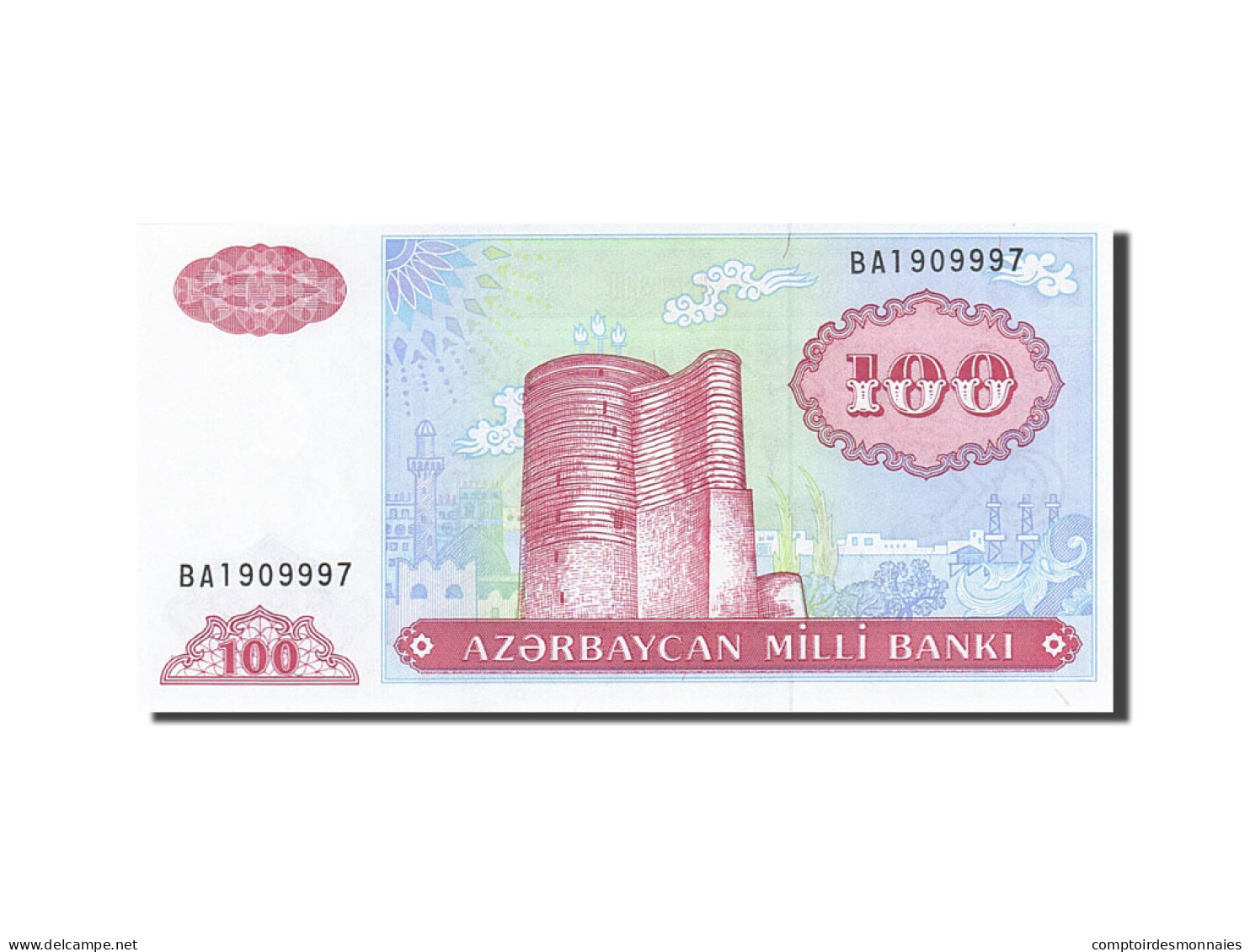 Billet, Azerbaïdjan, 100 Manat, 1993, Undated (1993), KM:18b, SPL - Aserbaidschan