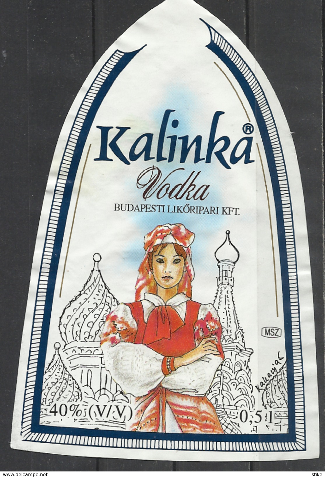 Hungary, Kailinka Vodka, 0.5 L. - Alcohols & Spirits