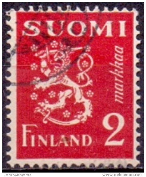 Finland 1936 2.mk Leeuw Rood GB-USED - Usati