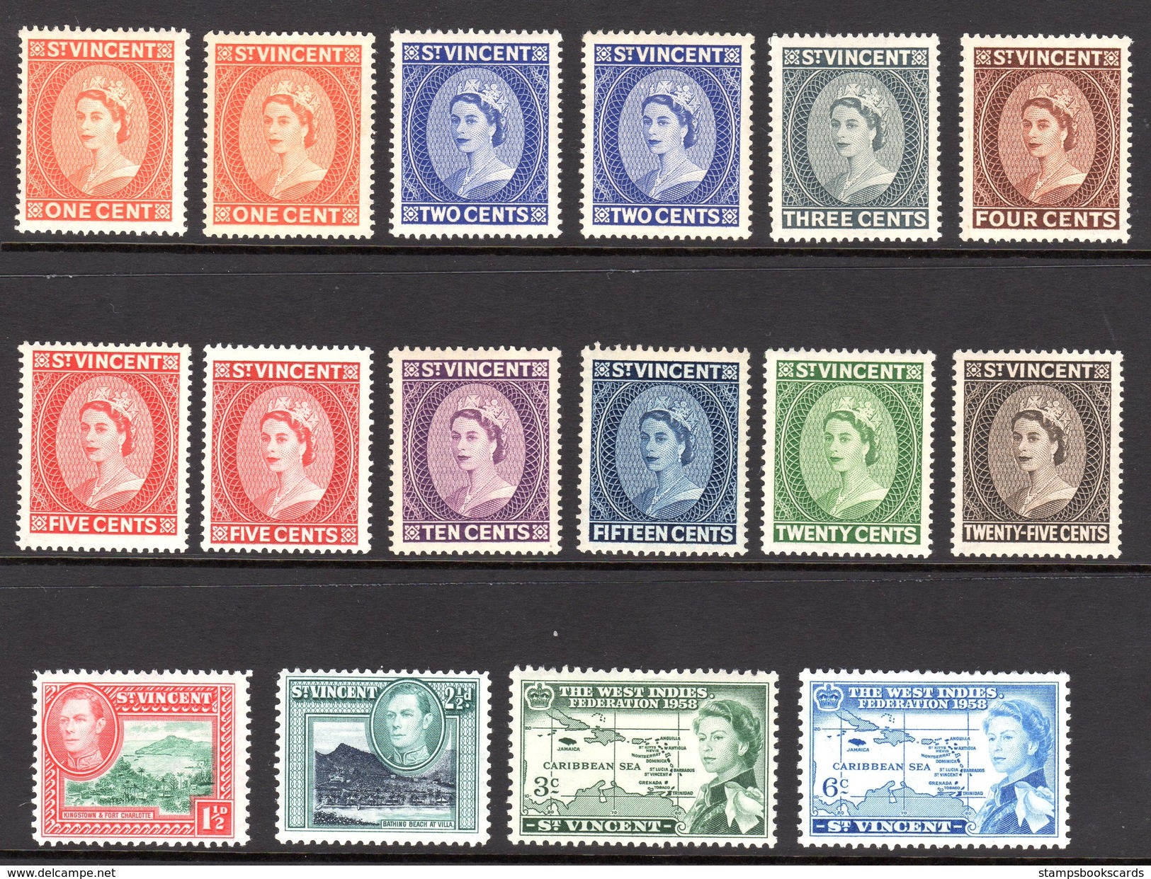 St Vincent Mounted Mint Stamps - St.Vincent (...-1979)