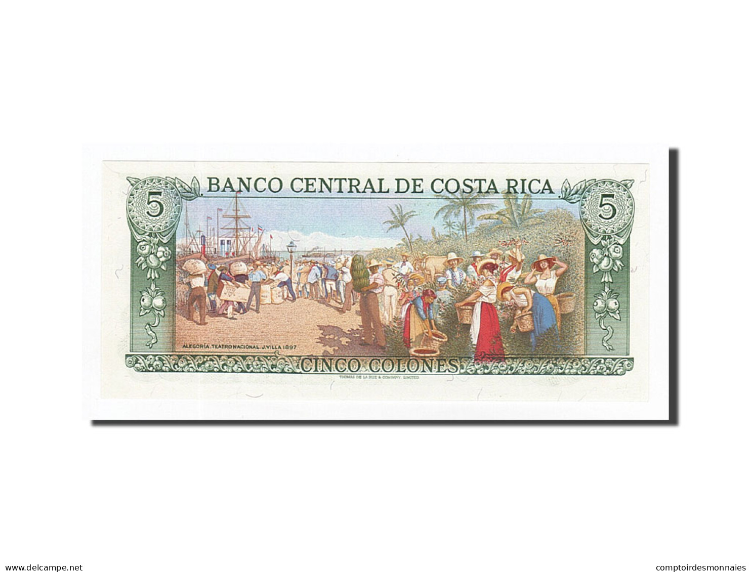 Billet, Costa Rica, 5 Colones, 1968-1972, 1992-01-15, KM:236e, NEUF - Costa Rica