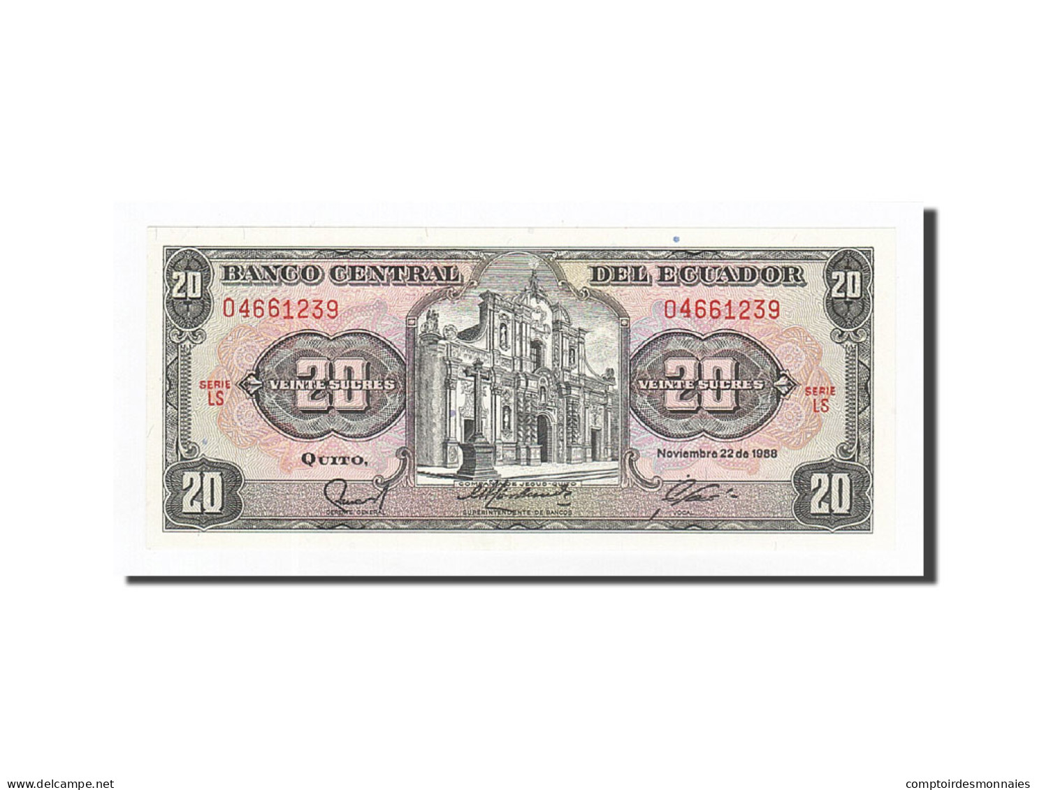 Billet, Équateur, 20 Sucres, 1988-11-22, KM:121Aa, NEUF - Ecuador