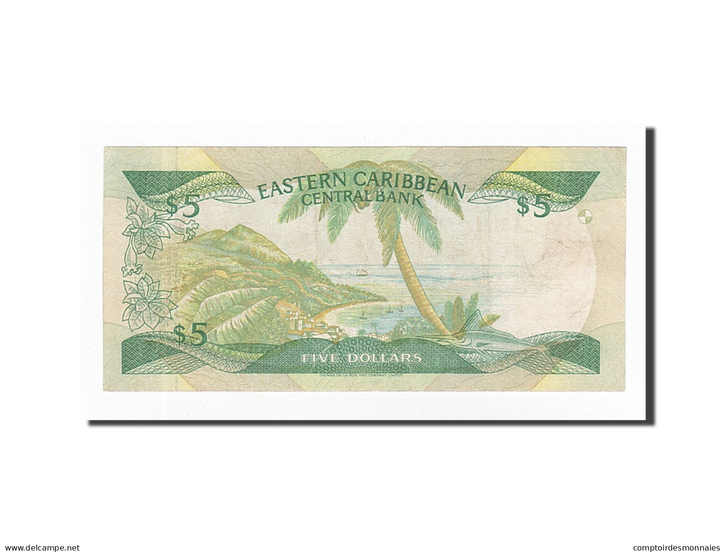 Billet, Etats Des Caraibes Orientales, 5 Dollars, Undated (1988-93), KM:22a1 - Ostkaribik