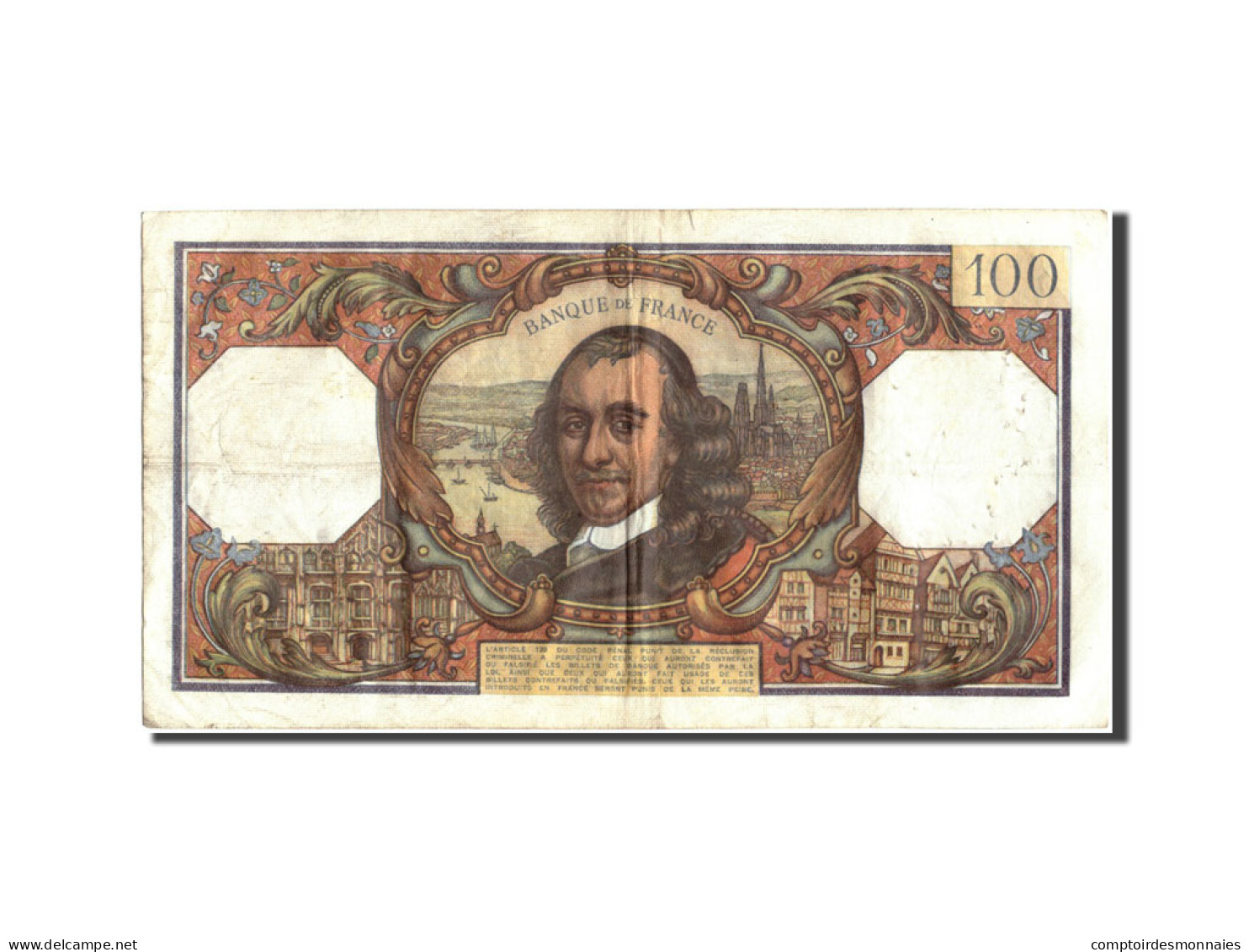 Billet, France, 100 Francs, 100 F 1964-1979 ''Corneille'', 1968, 1968-11-07 - 100 F 1964-1979 ''Corneille''