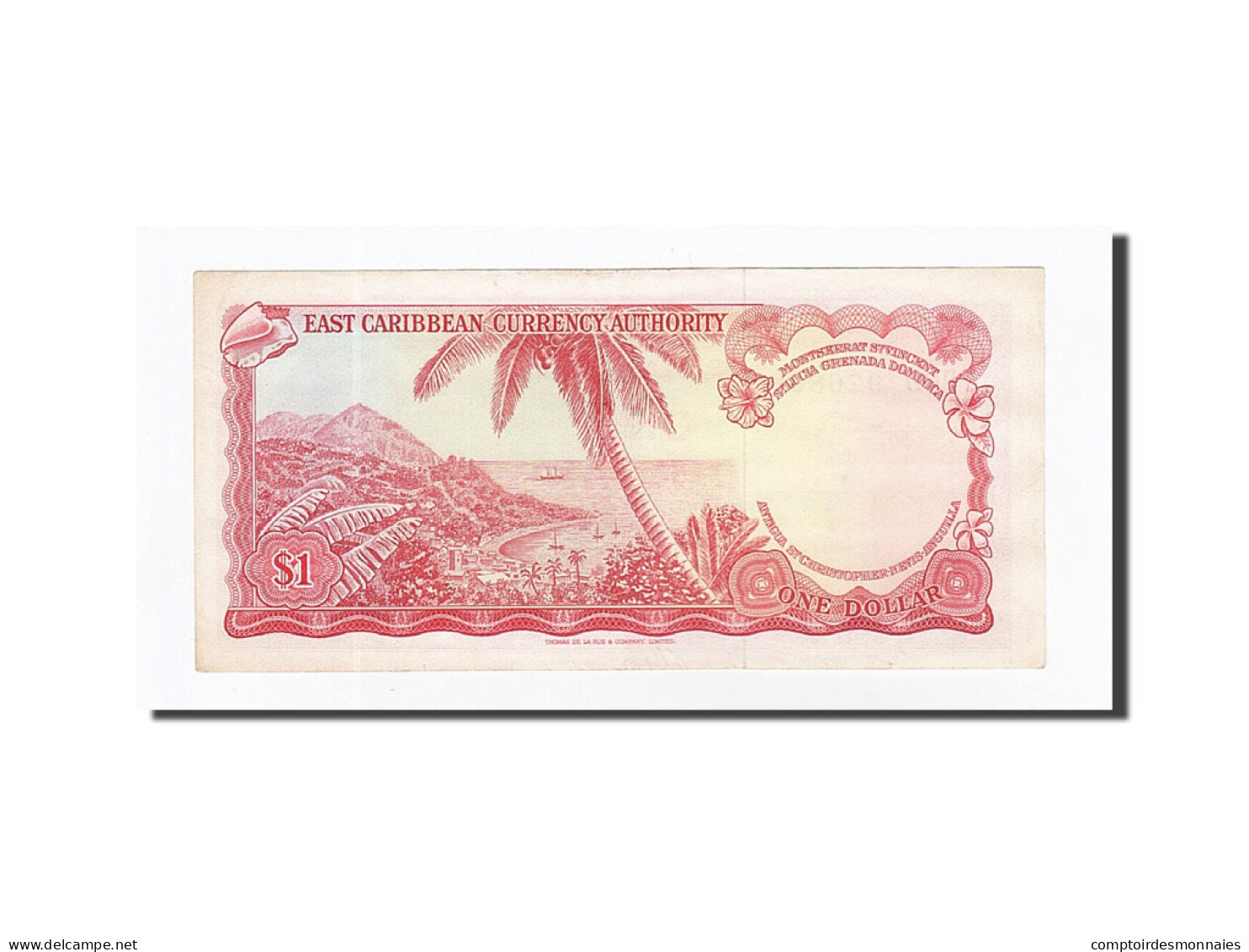 Billet, Etats Des Caraibes Orientales, 1 Dollar, 1965, KM:13d, TTB+ - East Carribeans