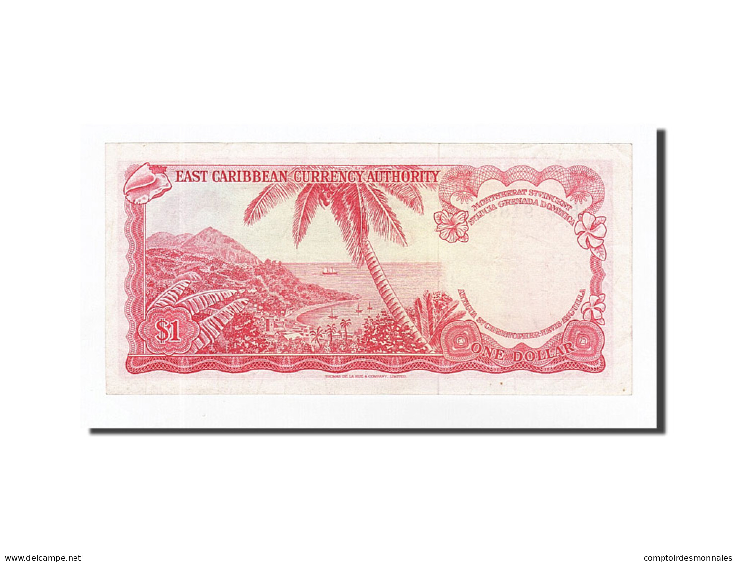 Billet, Etats Des Caraibes Orientales, 1 Dollar, 1965, KM:13g, TTB+ - Oostelijke Caraïben