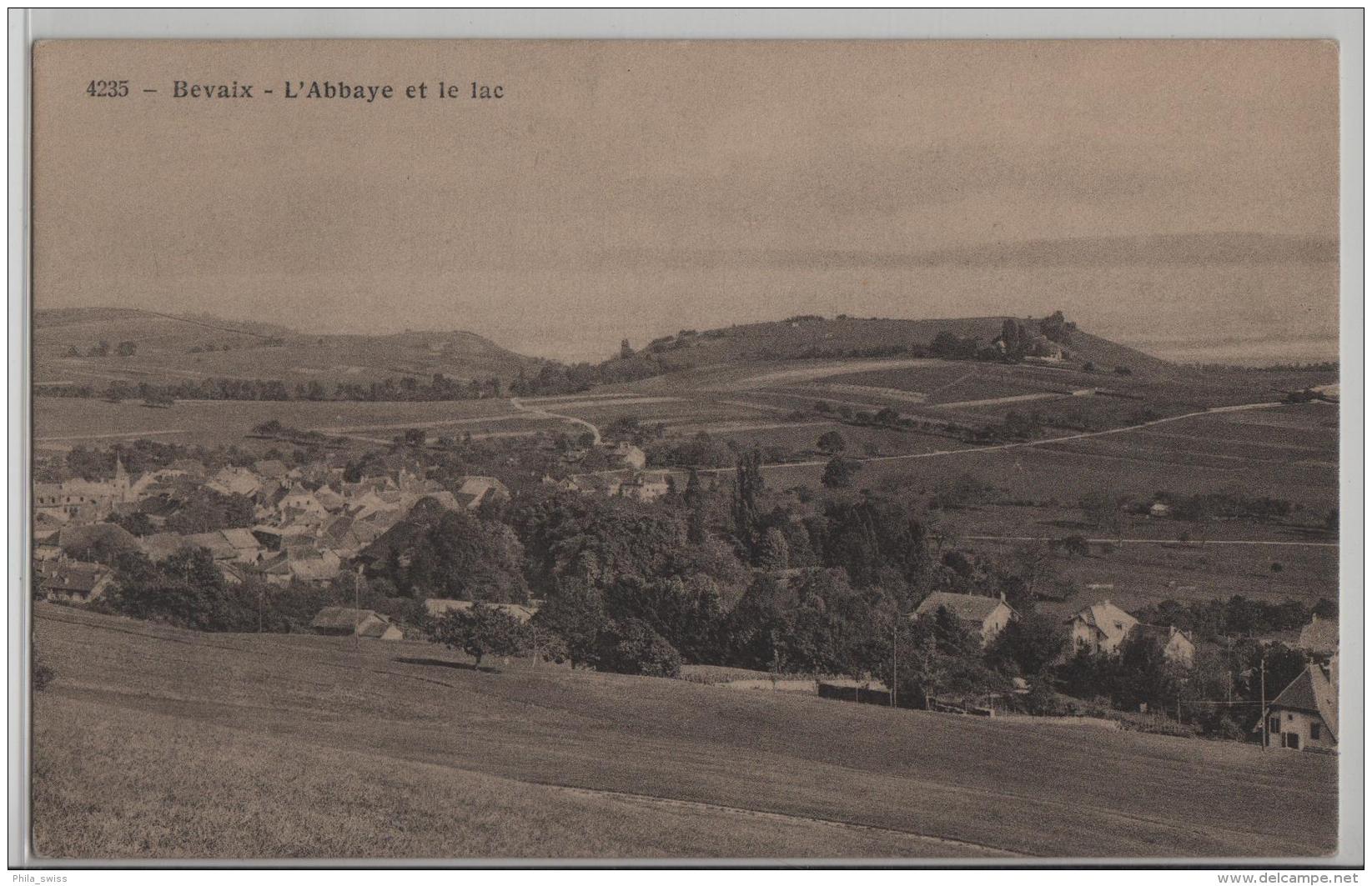 Bevaix - L'Abbaye Et Le Lac - Phototypie No. 4235 - Bevaix