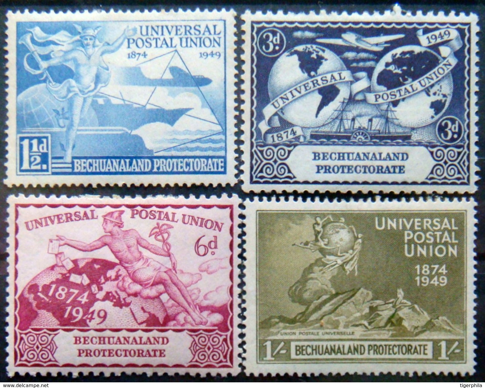BECHUANALAND 1949 U.P.U. COMPLETE SET MLH - UPU (Union Postale Universelle)