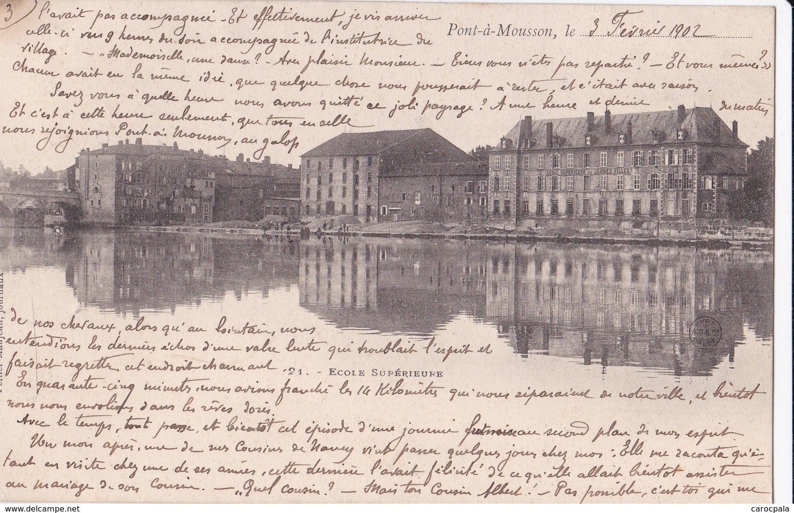 Carte Précurseur 1900 PONT A MOUSSON / ECOLE SUPERIEURE - Pont A Mousson