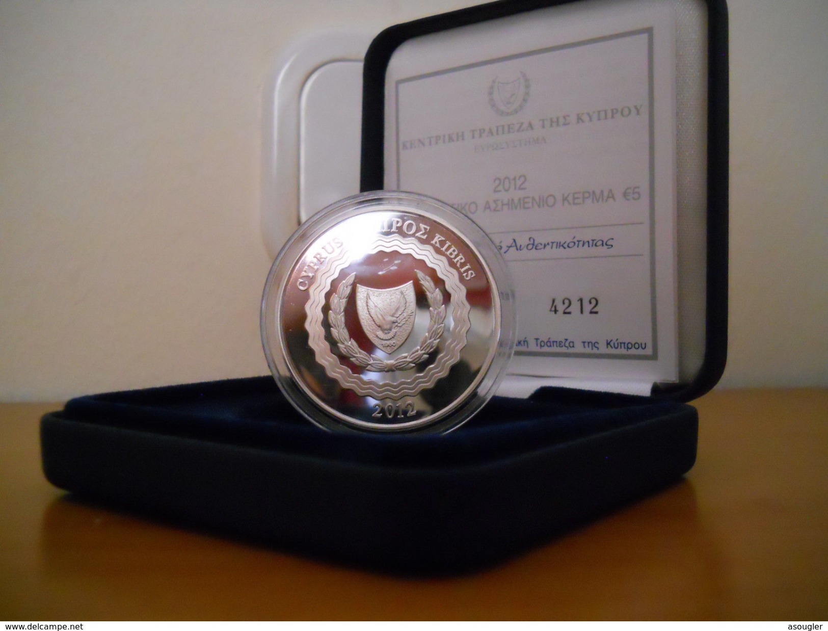 Cyprus (Greece) 5 Euro 2012 Silver PROOF EU Presidency - Cyprus