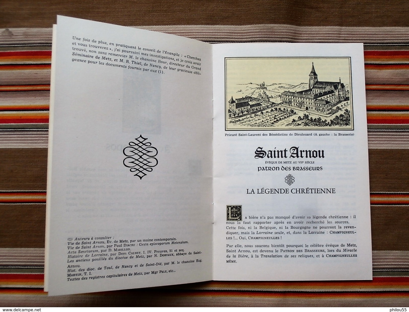 54 CHAMPIGNEULLES Brasseries  LA BELLE LEGENDE DE SAINT ARNOU PATRON DES BRASSEURS 1968