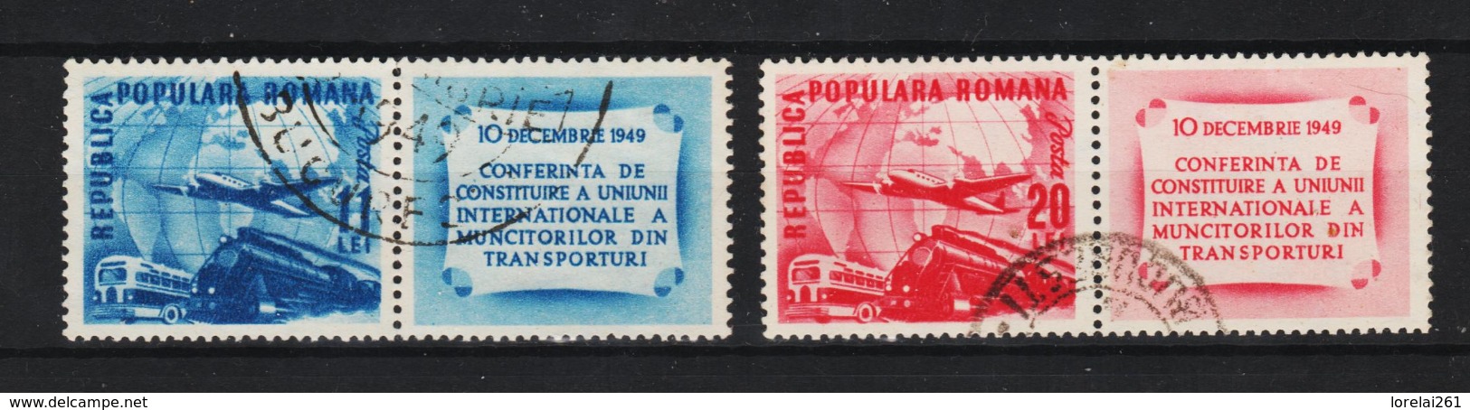1949 - ROMANIA  Mi No 1193A/1194A - Gebraucht
