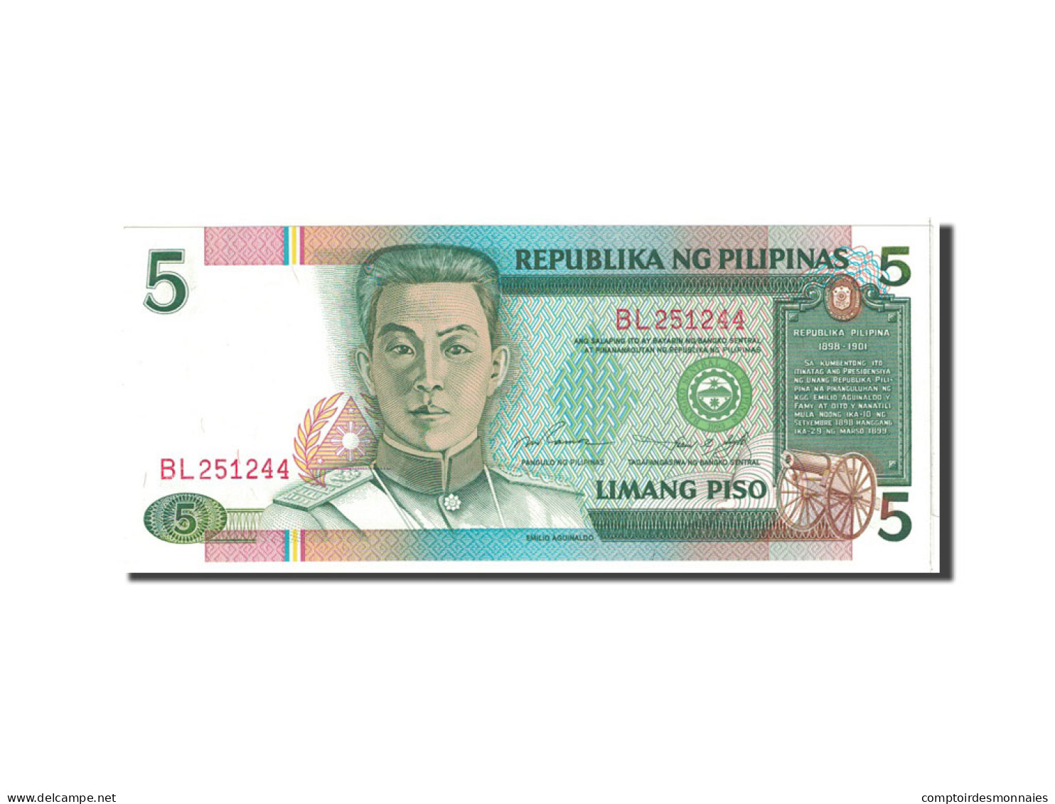 Billet, Philippines, 5 Piso, 1994, Undated, KM:168e, NEUF - Philippines