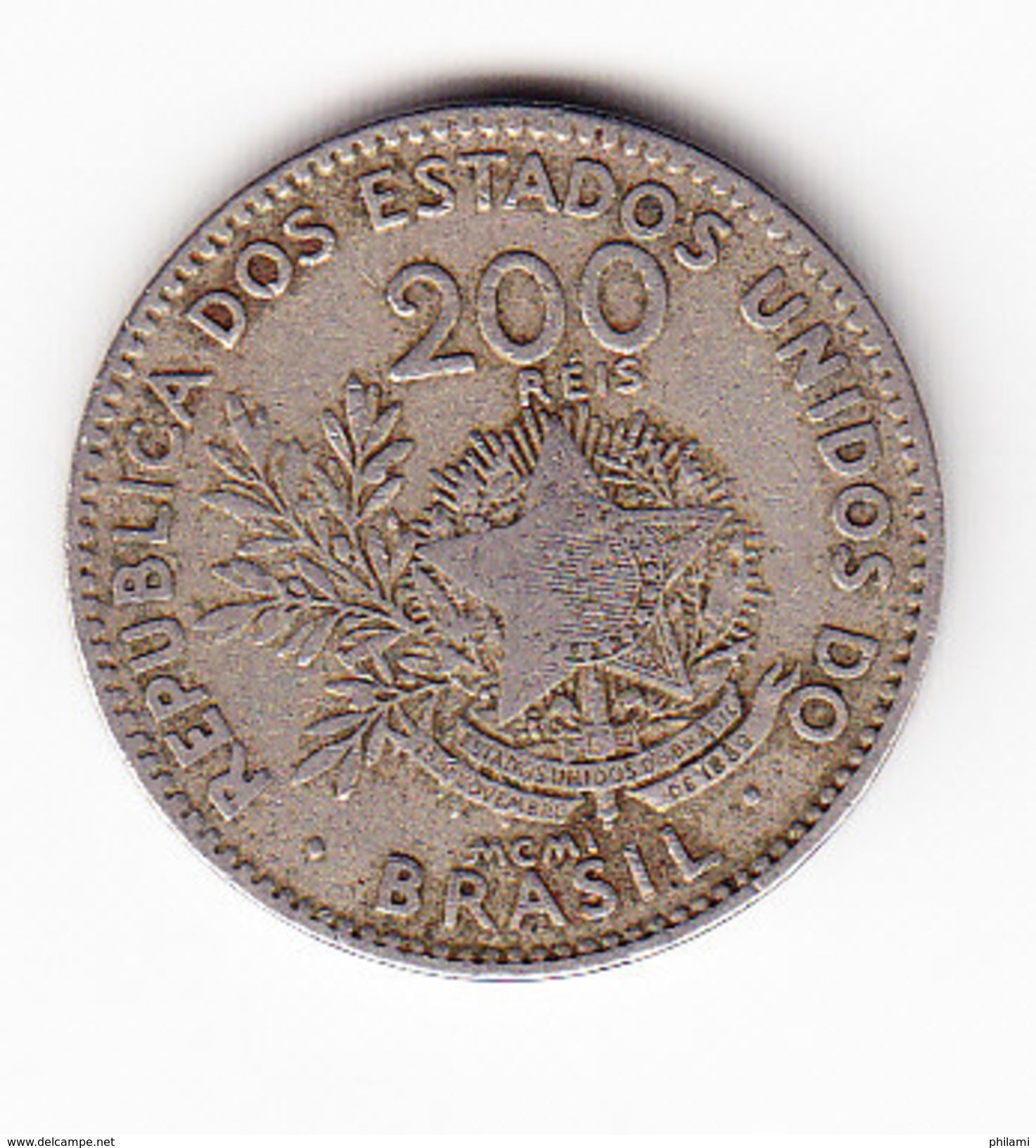 BRESIL, KM 504, VF, 200R 1901.   (MP25) - Brésil