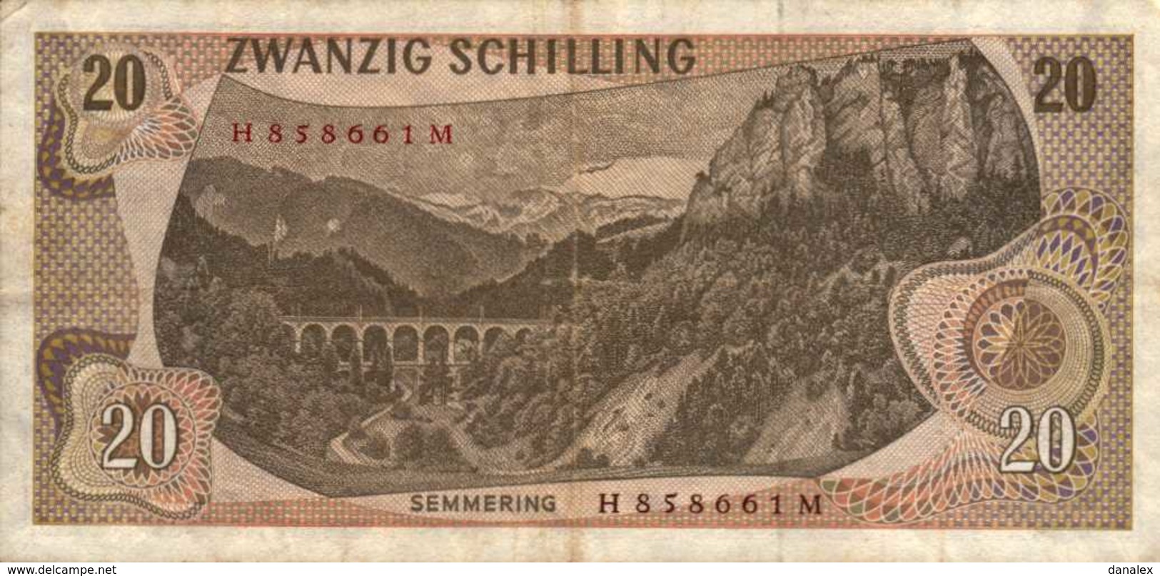 AUTRICHE 20 SHILLING Du 2-7-1967 Pick 142 - Oesterreich