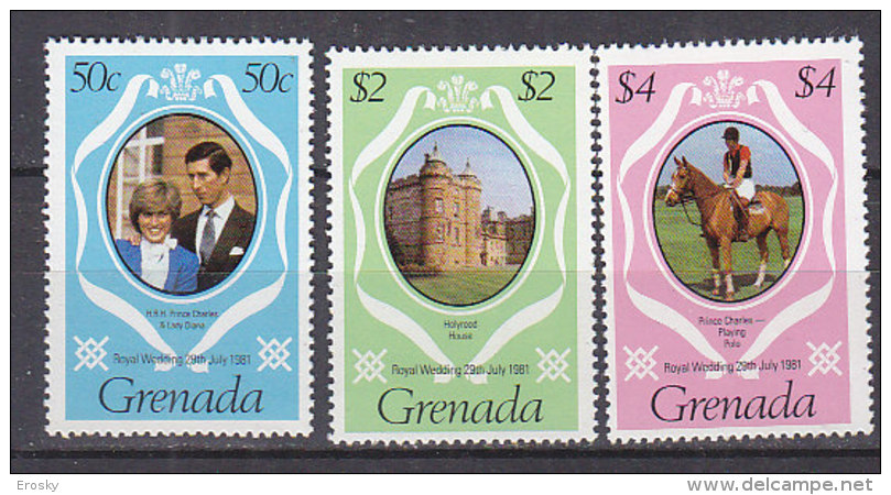 P3138 - GRENADA Yv N°976/78 ** ROYAL WEDDING - Grenada (1974-...)