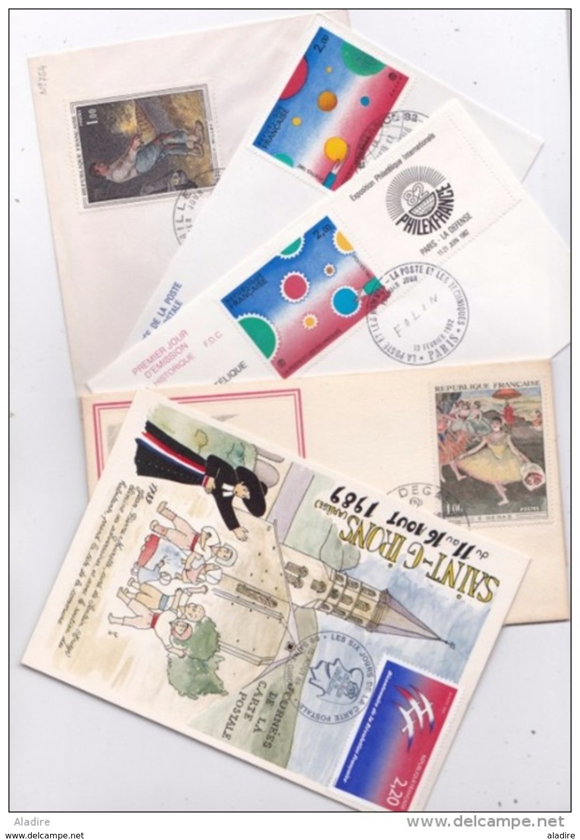 ART - ARTE - MUSEUM - Chefs D´oeuvres - 5 Enveloppes 1er Jour - 5 FDC´s - FRANCE - &euro; 1.00 - Lot 5 - Lots & Kiloware (mixtures) - Max. 999 Stamps