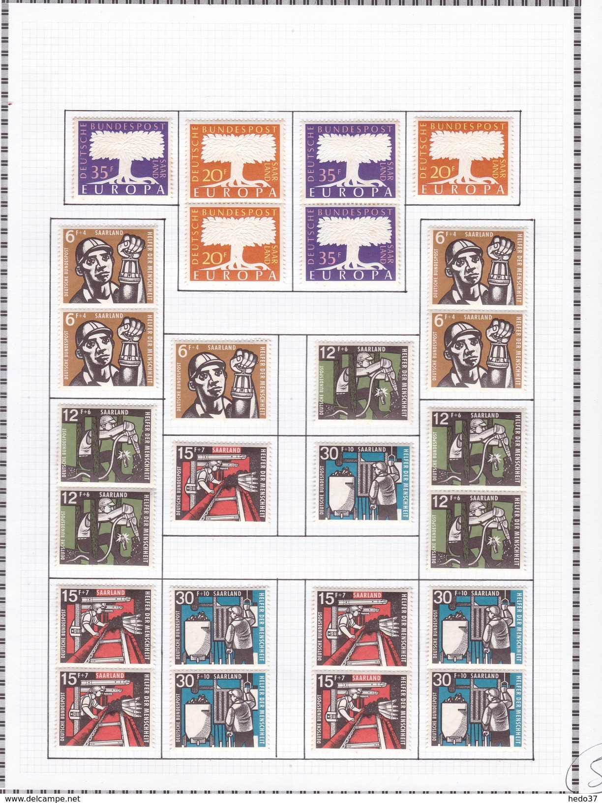 Sarre - Collection Vendue Page Par Page - Timbres Oblitérés / Neufs */** - B/TB - Collections, Lots & Series