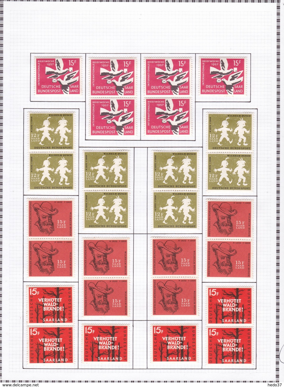 Sarre - Collection Vendue Page Par Page - Timbres Oblitérés / Neufs */** - B/TB - Collections, Lots & Series