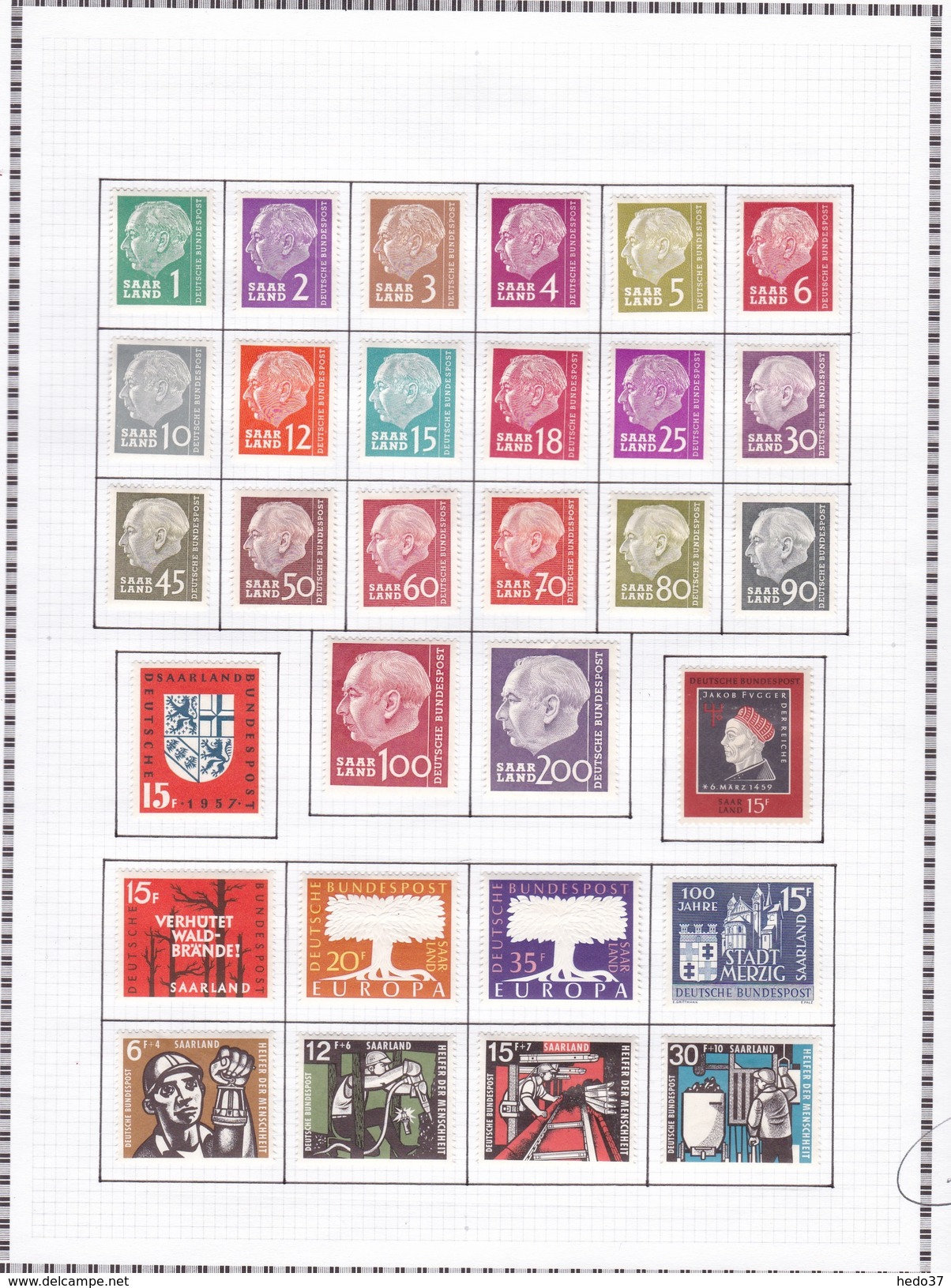 Sarre - Collection Vendue Page Par Page - Timbres Oblitérés / Neufs */** - B/TB - Collections, Lots & Series