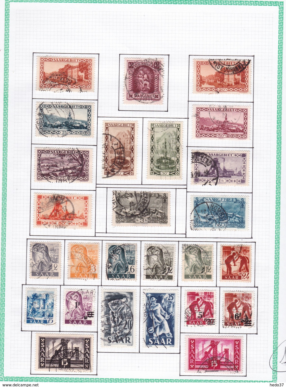 Sarre - Collection Vendue Page Par Page - Timbres Oblitérés / Neufs */** - B/TB - Collections, Lots & Series