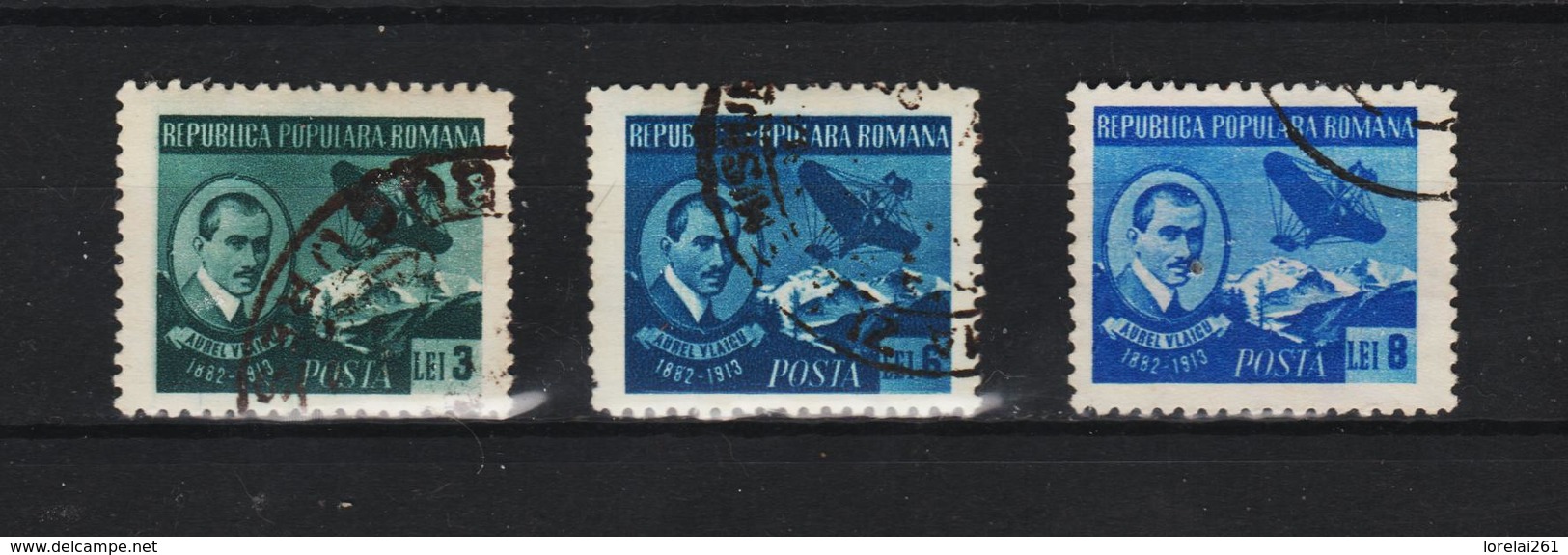 1950 - ROMANIA  Mi No 1233/1235 - Gebraucht