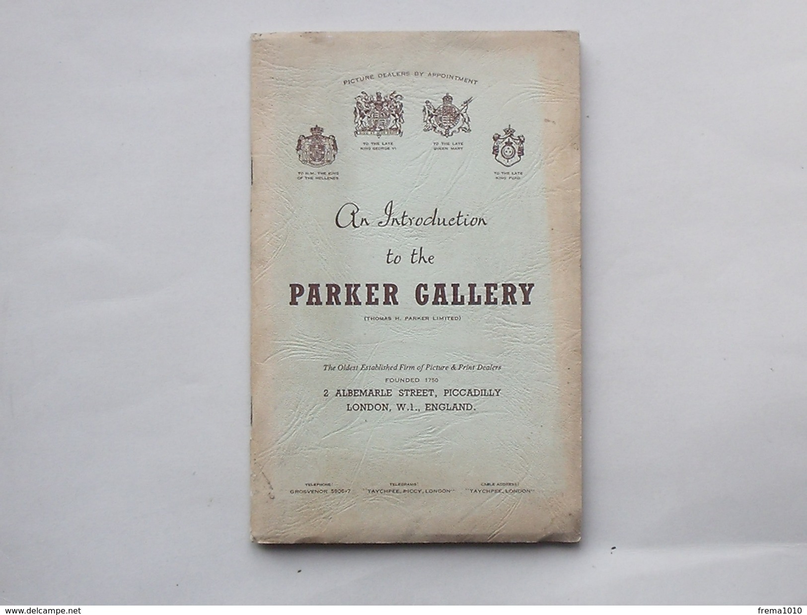 AN INTRODUCTION TO THE PARKER GALLERY: Livret Années 50 Présentation Histoire De Cette Galerie - Cultural