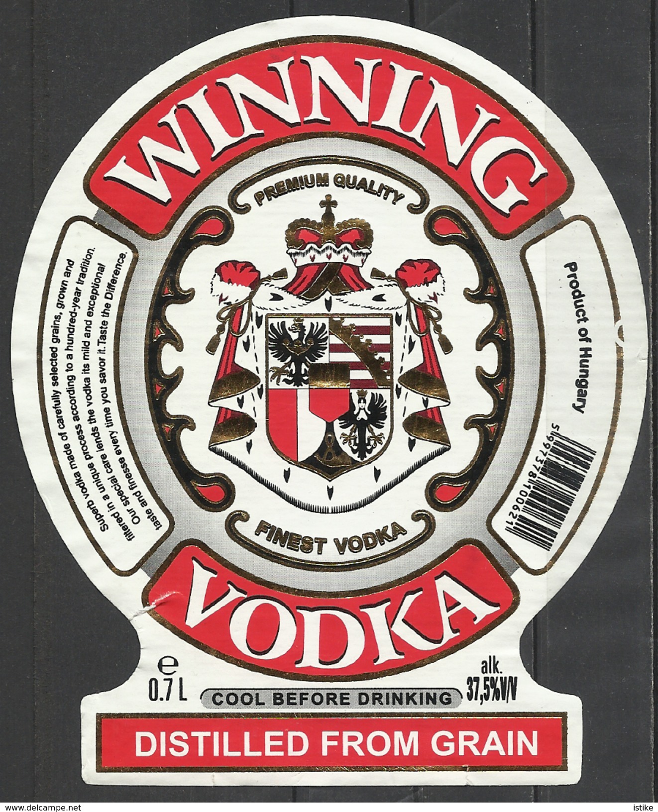 Hungary, Winning Vodka, 0.7 L. - Alcohols & Spirits