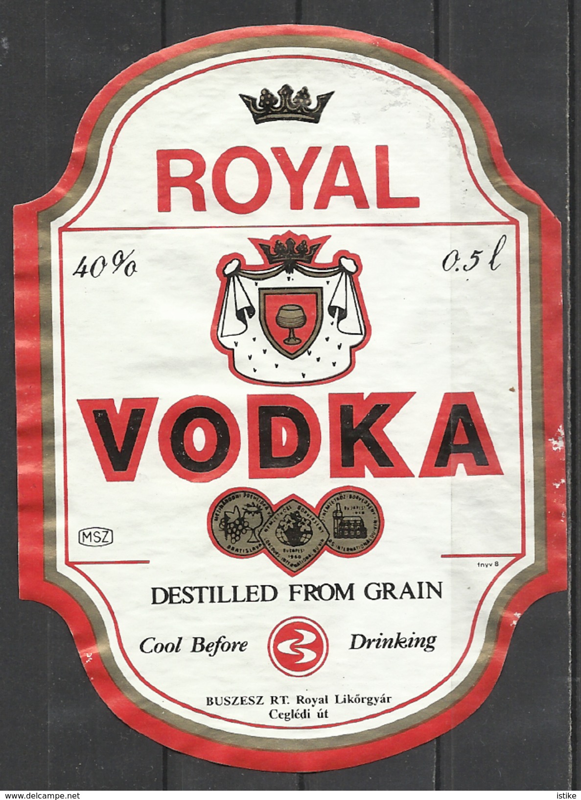 Hungary, Royal Vodka, 0.5 L. - Alcohols & Spirits