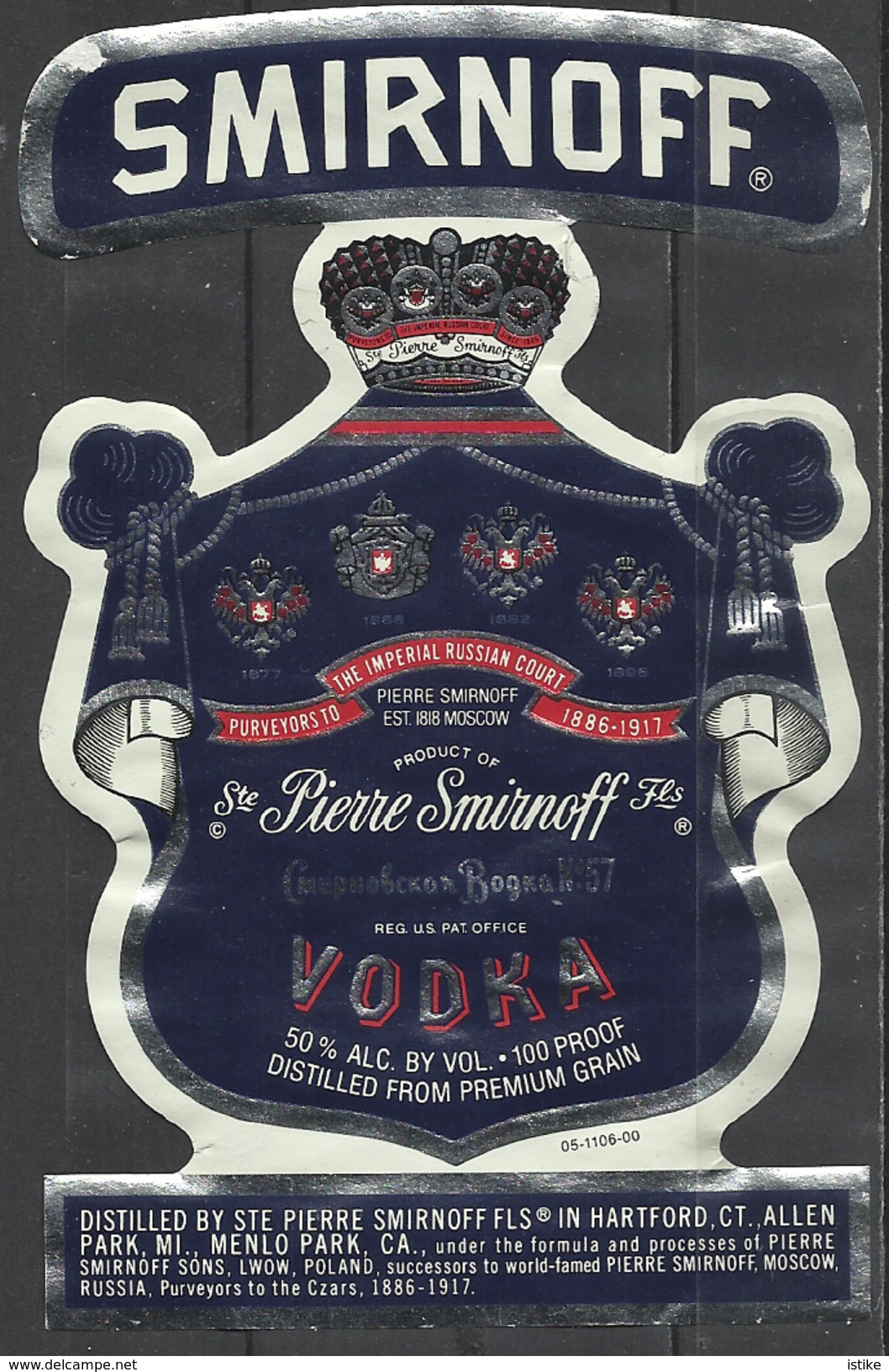 United States, Smirnoff Vodka. - Alcohols & Spirits
