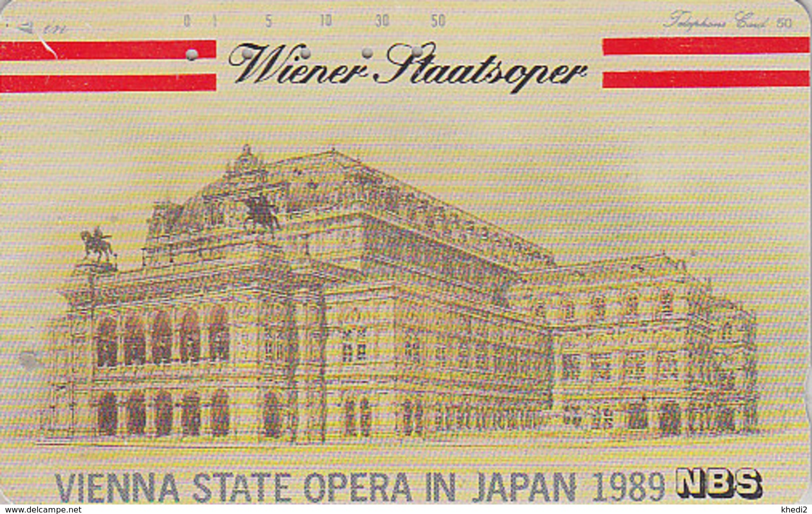 Rare Télécarte JAPON / 110-69764 - MUSIQUE - OPERA De Vienne - WIEN STAATSOPER - JAPAN Free Phonecard -  AUSTRIA Rel - Musik