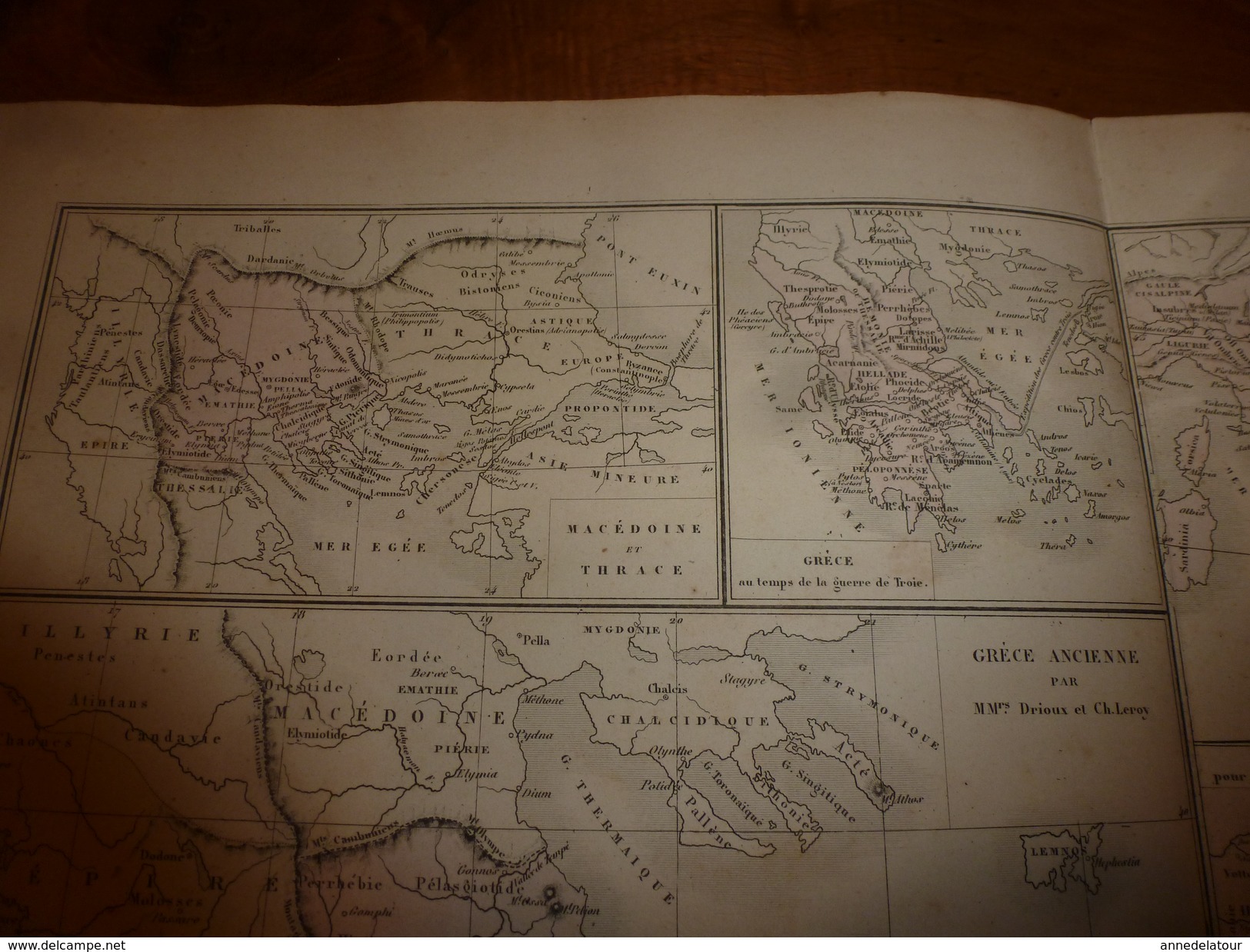 1861 Carte Géographique:Grèce, Asie Mineure,Syrie,Phenicie (Guerres Médiques,etc) Par Drioux- Leroy, Grav.Jenotte - Cartes Géographiques