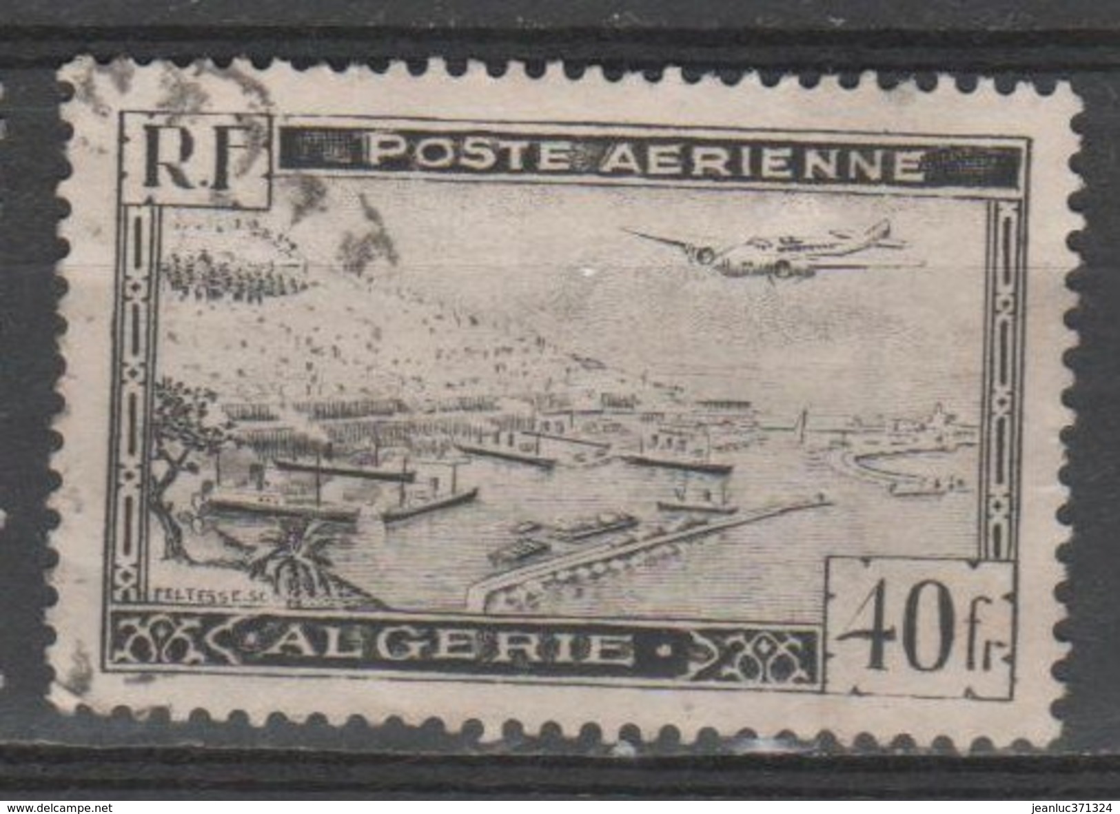 N° PA 6 O Y&T 1946-1947 Avion Survolant La Rade D'Alger - Algerien (1962-...)