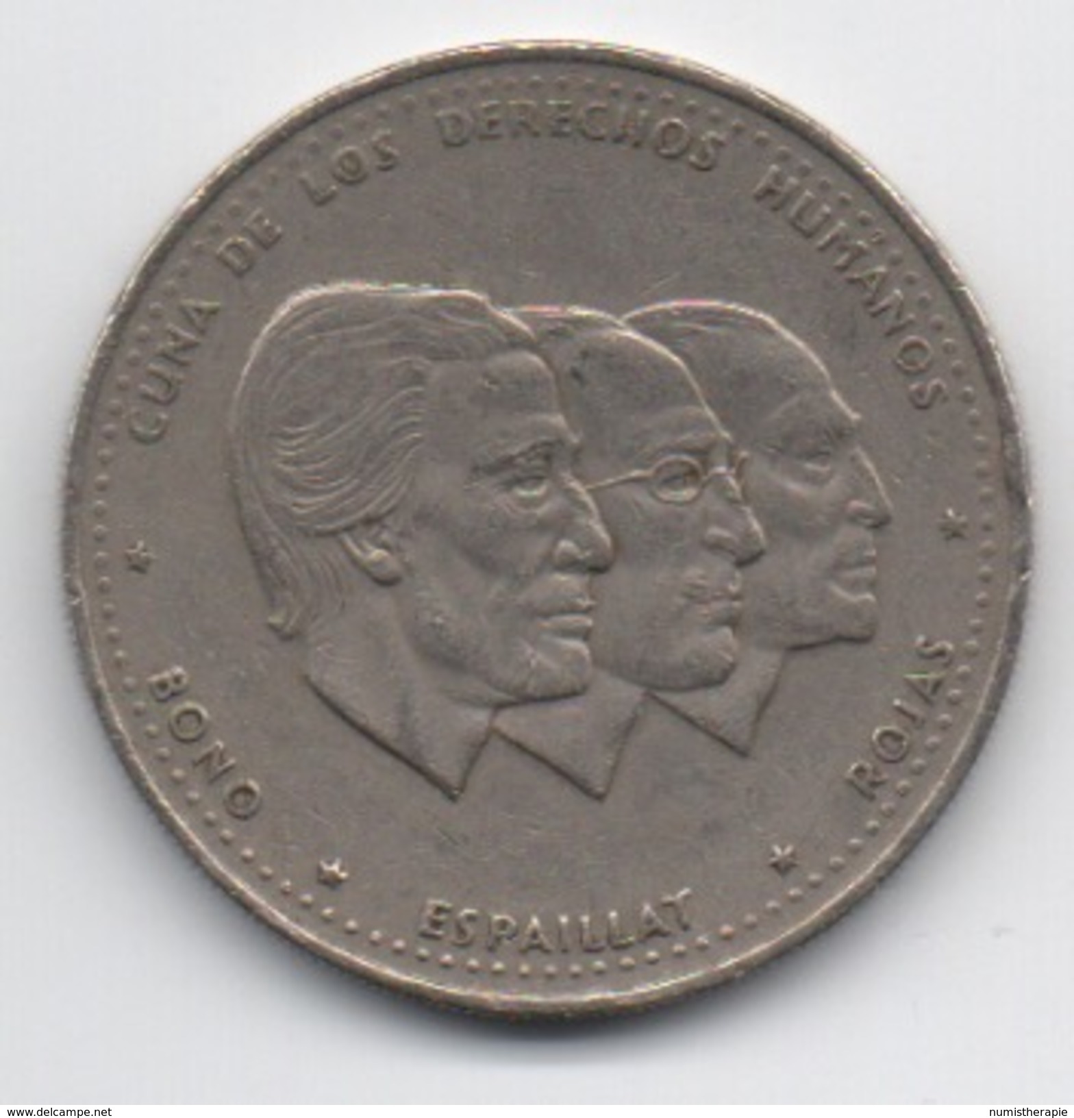 République Dominicaine : 1/2 Peso 1986 : Commémorative Droits De L'Homme (Diamètre : 30 Mm) - Dominikanische Rep.