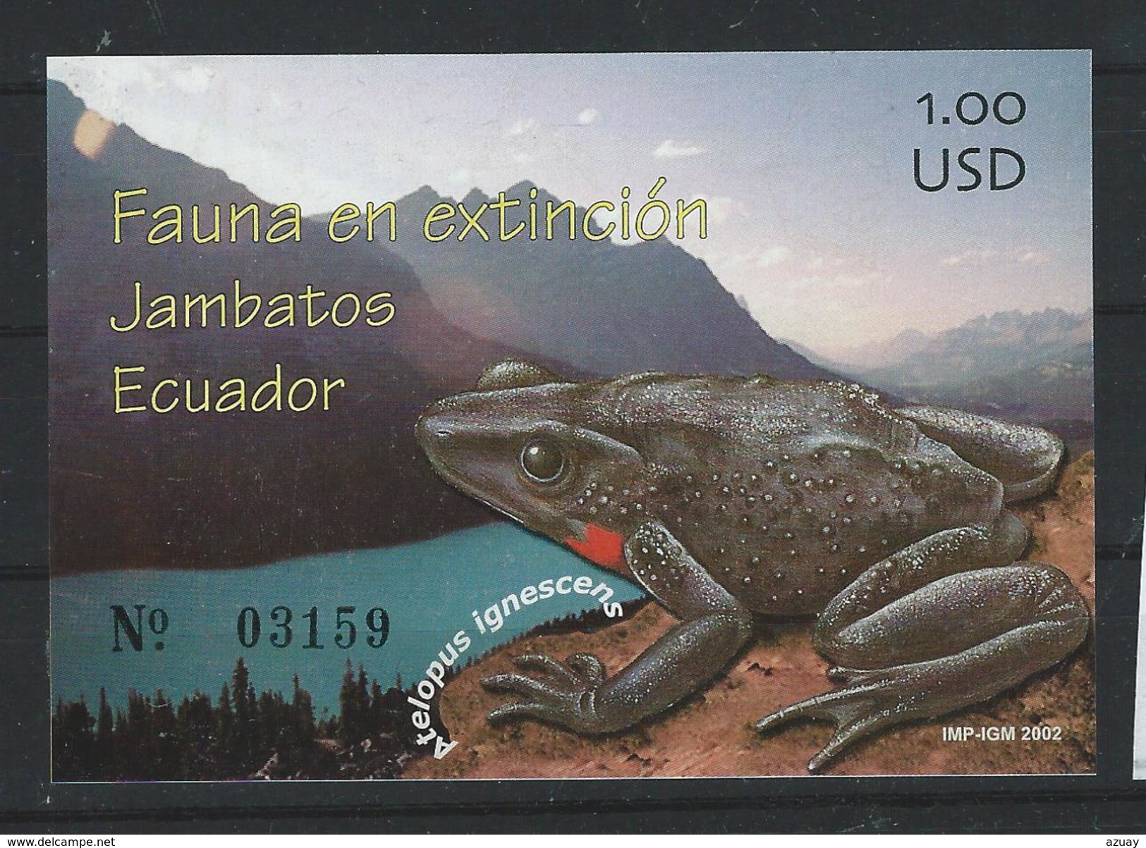 EC - 2002 - BLOCK 168 -  Frogs - FROSCH - - ** -MNH - POSTFRISCH - Equateur