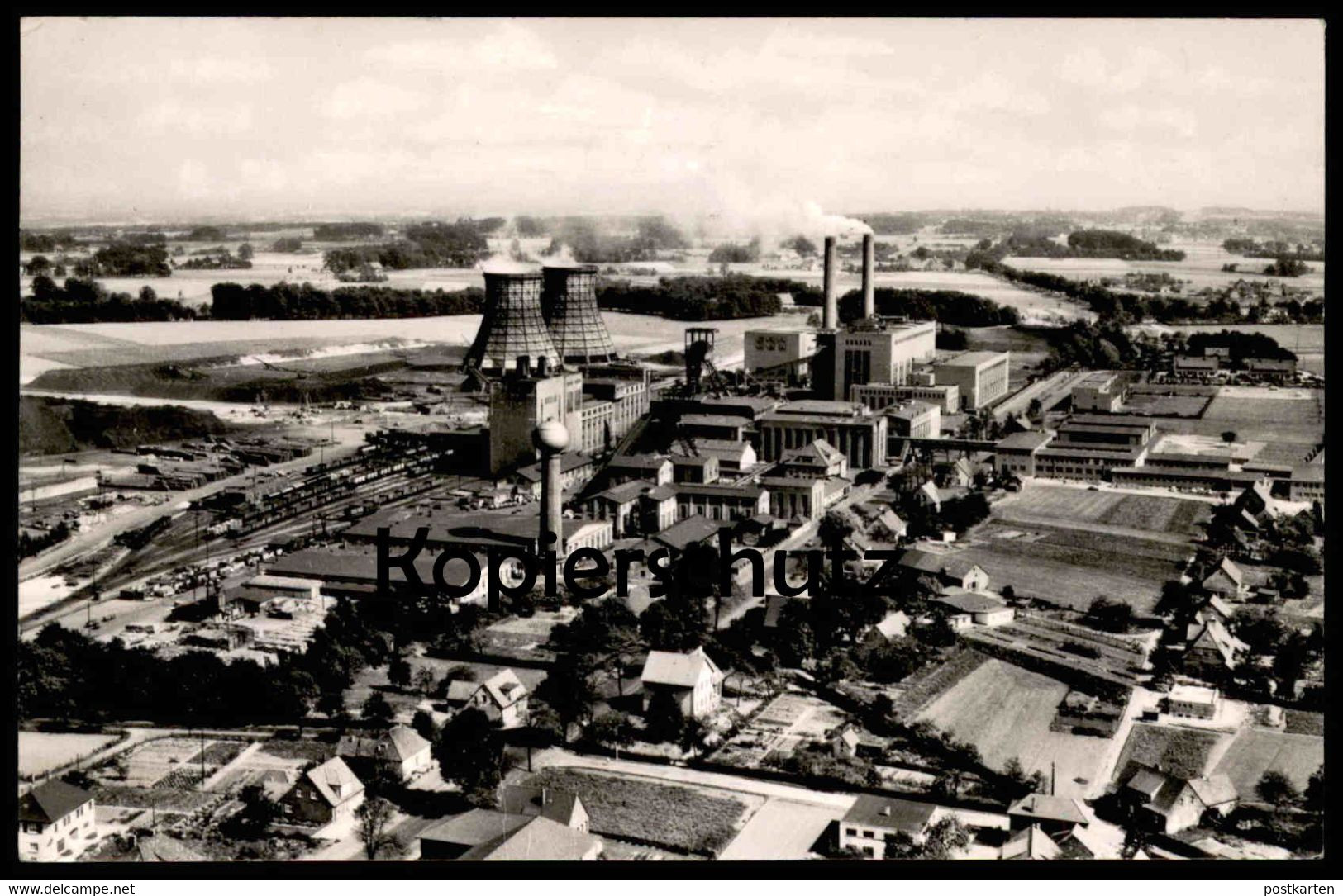 ALTE POSTKARTE IBBENBÜREN WESTF. LUFTBILD PREUSSAG ZECHE KOHLE BERGWERK Coal Mine Ansichtskarte Cpa AK Postcard - Ibbenbüren