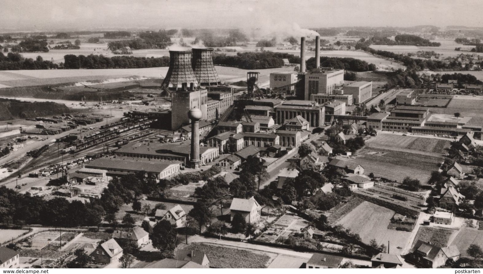 ALTE POSTKARTE IBBENBÜREN WESTF. LUFTBILD PREUSSAG ZECHE KOHLE BERGWERK Coal Mine Ansichtskarte Cpa AK Postcard - Ibbenbueren