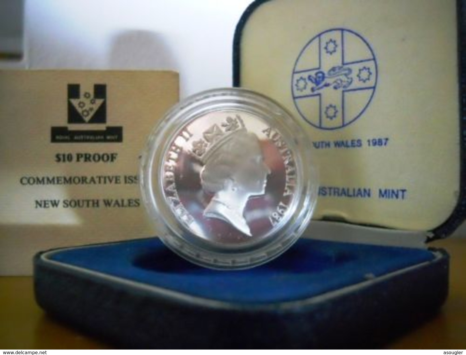 AUSTRALIA 10 $ DOLLARS 1987 SILVER PROOF NEW SOUTH WALES - Münz- Und Jahressets