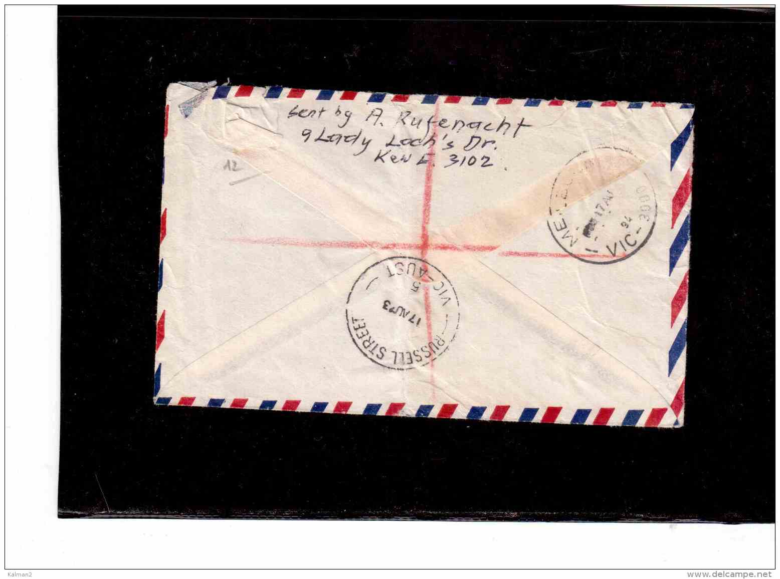 TEM8936     -   AUSTRALIAN ANTARTIC TERRITORY  POSTAL HISTORY     /     REGISTERED AIR MAIL LETTER TO SWITZERLAND5 - Storia Postale